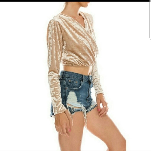 Velvet Crop Top - Picture 3 of 3